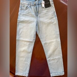 Banana Republic high rise straight ankle pant. Premium denim, light wash. NWT.